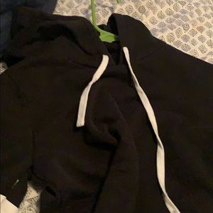 A black and white hoodie